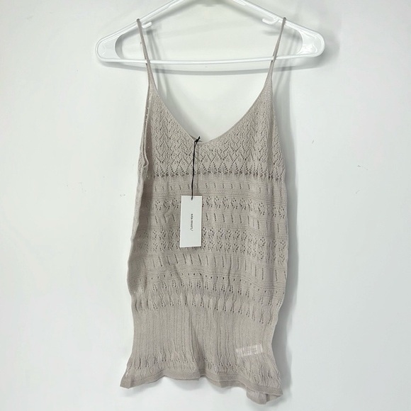 Sita murt NWT Beige Knit Women's tank top medium - Picture 1 of 9